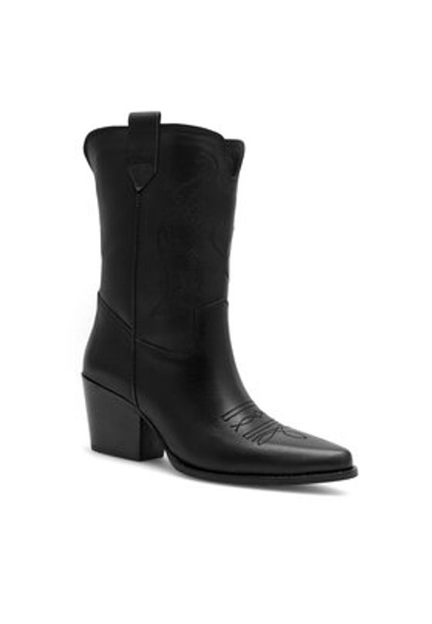 Badura Kowbojki 222FW92 Czarny. Kolor: czarny. Materiał: skóra