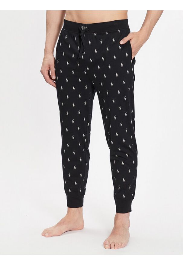 Polo Ralph Lauren Spodnie piżamowe 714899500001 Czarny Regular Fit. Kolor: czarny. Materiał: bawełna