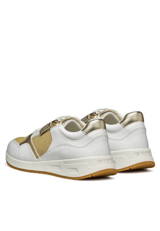 Geox Sneakersy D Bulmya D36NQB 0LYBC C0917 Złoty. Kolor: złoty. Materiał: skóra