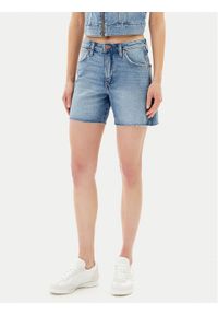 Wrangler Szorty jeansowe Cowboy 112362703 Niebieski Relaxed Fit. Kolor: niebieski. Materiał: bawełna