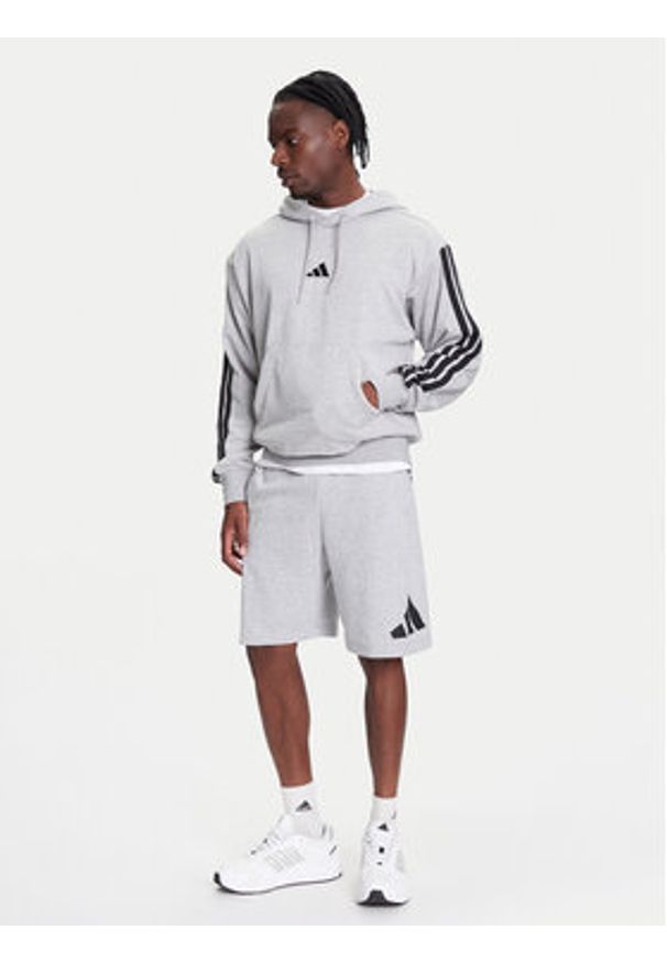 Adidas - adidas Szorty sportowe Essentials Big Logo JE8957 Szary Regular Fit. Kolor: szary. Materiał: syntetyk, bawełna. Styl: sportowy