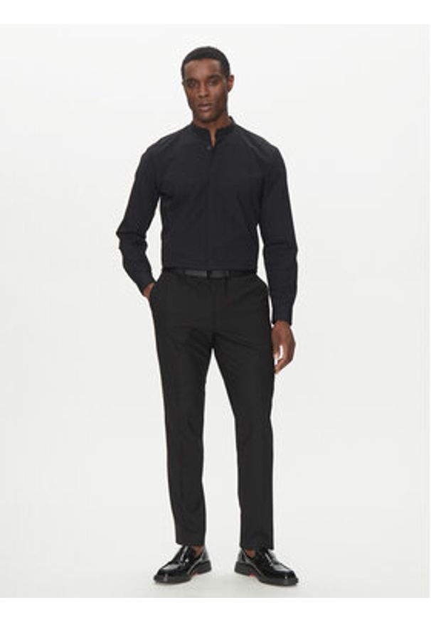 Hugo - HUGO Koszula Kaleb 50539772 Czarny Slim Fit. Kolor: czarny. Materiał: bawełna