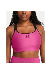 Biustonosz fitness Under Armour HG Armour High. Kolor: różowy. Sport: fitness