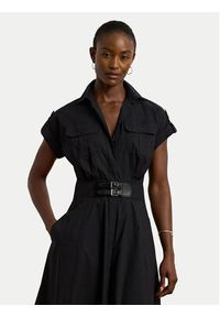 Lauren Ralph Lauren - LAUREN RALPH LAUREN Sukienka koszulowa 200973594001 Czarny Regular Fit. Kolor: czarny. Materiał: wiskoza. Typ sukienki: koszulowe