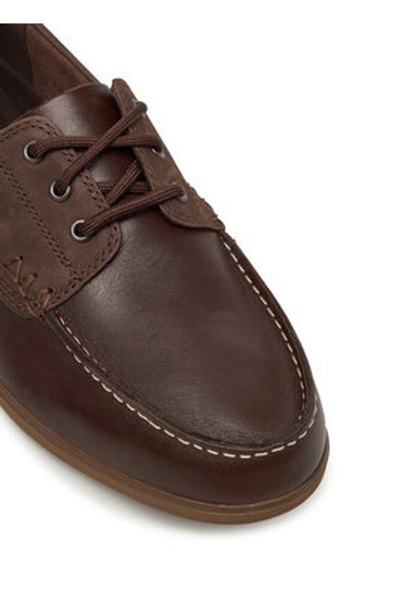 Clarks Mokasyny Bratton Boat 26181271 Brązowy. Kolor: brązowy. Materiał: skóra