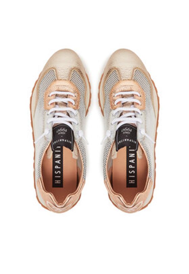 Hispanitas Sneakersy CHV253869 Złoty. Kolor: złoty. Materiał: materiał