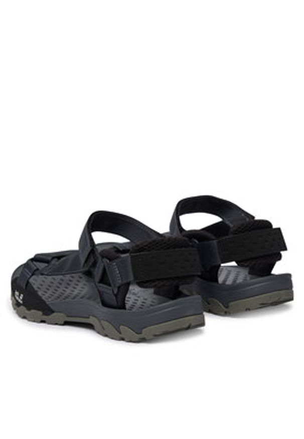 Jack Wolfskin Sandały Ridge A65589 Czarny. Kolor: czarny. Materiał: materiał