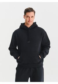 Pako Lorente - PAKO LORENTE - Czarna bluza dresowa z kapturem. Typ kołnierza: kaptur. Kolor: szary, czarny. Materiał: dresówka. Wzór: gładki #1