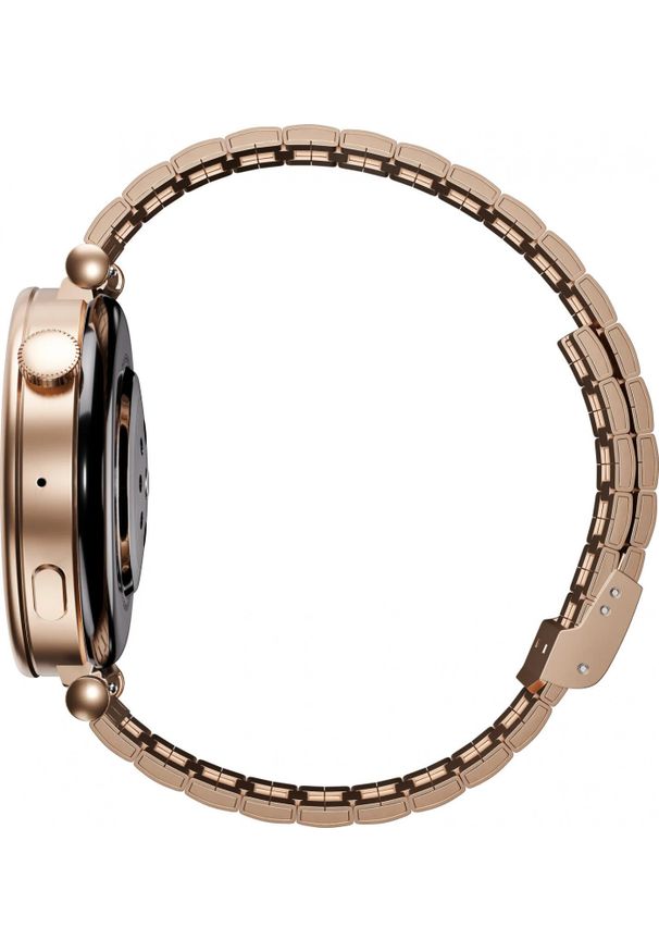 GARETT - Garett Rose Różowe Złoto-stalowy. Rodzaj zegarka: smartwatch. Kolor: szary, złoty, różowy, wielokolorowy. Materiał: skóra. Styl: sportowy, casual, elegancki