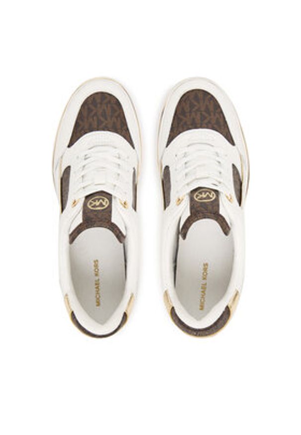MICHAEL Michael Kors Sneakersy Emmy 43F5EMFS4L Biały. Kolor: biały. Materiał: skóra