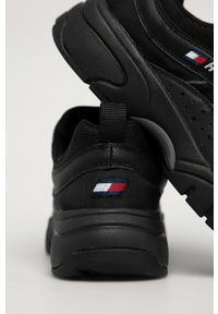 Tommy Jeans - Buty. Nosek buta: okrągły. Zapięcie: sznurówki. Kolor: czarny. Materiał: syntetyk, materiał, skóra ekologiczna, guma. Szerokość cholewki: normalna #3