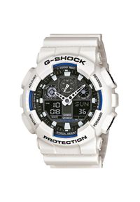 G-Shock Zegarek GA-100B-7AER Biały. Kolor: biały