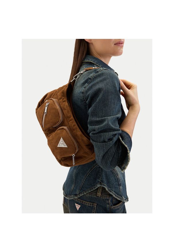 Torebka Guess Jeans. Kolor: brązowy