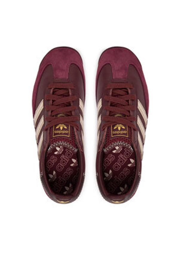 Adidas - adidas Sneakersy SL 72 RS HQ4910 Bordowy. Kolor: czerwony. Materiał: skóra, zamsz