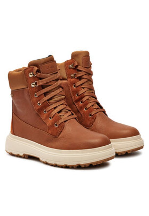 Geox Trapery Lamidie ABX B D46XMB 0FV22 C6001 Brązowy. Kolor: brązowy. Materiał: skóra