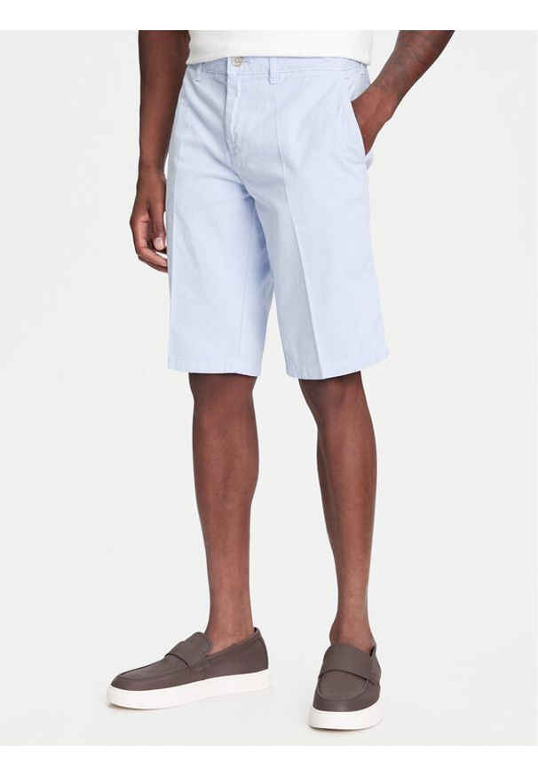 Robe di Kappa Szorty materiałowe Oris 600BTI0 Błękitny Slim Fit. Kolor: niebieski. Materiał: bawełna