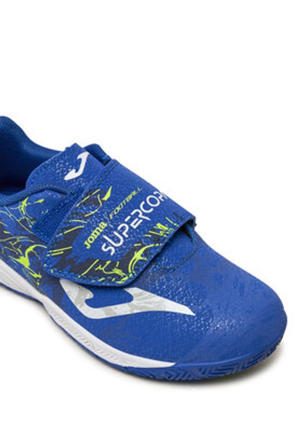 Joma Buty do piłki nożnej Super Copa Jr Indoor SCJW2404INV Niebieski. Kolor: niebieski. Materiał: materiał