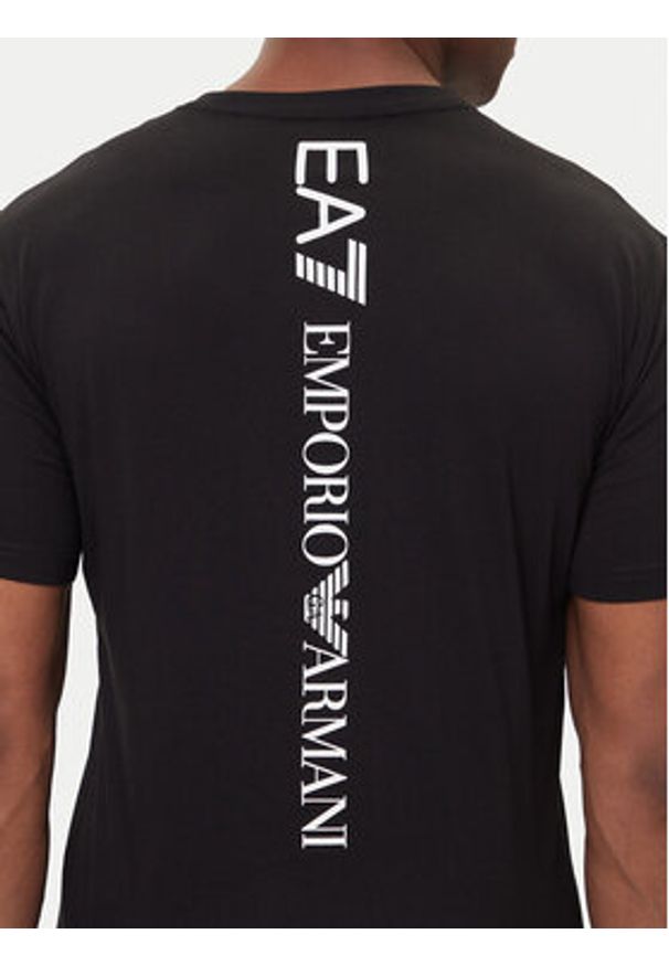 EA7 Emporio Armani T-Shirt 7M000567 AF10375 MC001 Czarny Regular Fit. Kolor: czarny. Materiał: bawełna