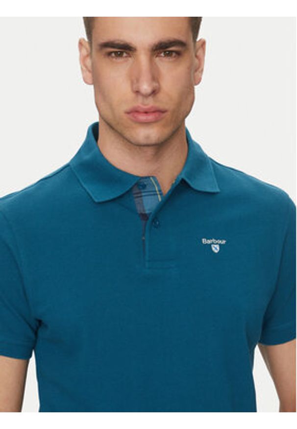 Barbour Polo Tartan MML0012AQ72 Niebieski Regular Fit. Typ kołnierza: polo. Kolor: niebieski. Materiał: bawełna