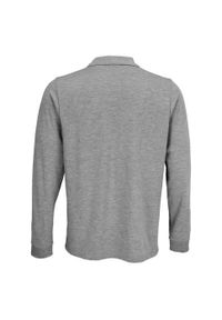 SOL'S - Koszulka Polo Z Długim Rękawem Dla Dorosłych Unisex Polycotton. Okazja: na co dzień. Typ kołnierza: polo. Kolor: szary. Długość rękawa: długi rękaw. Długość: długie. Styl: casual