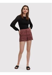 Vero Moda Szorty materiałowe Honey 10190155 Bordowy Regular Fit. Kolor: czerwony. Materiał: syntetyk #2