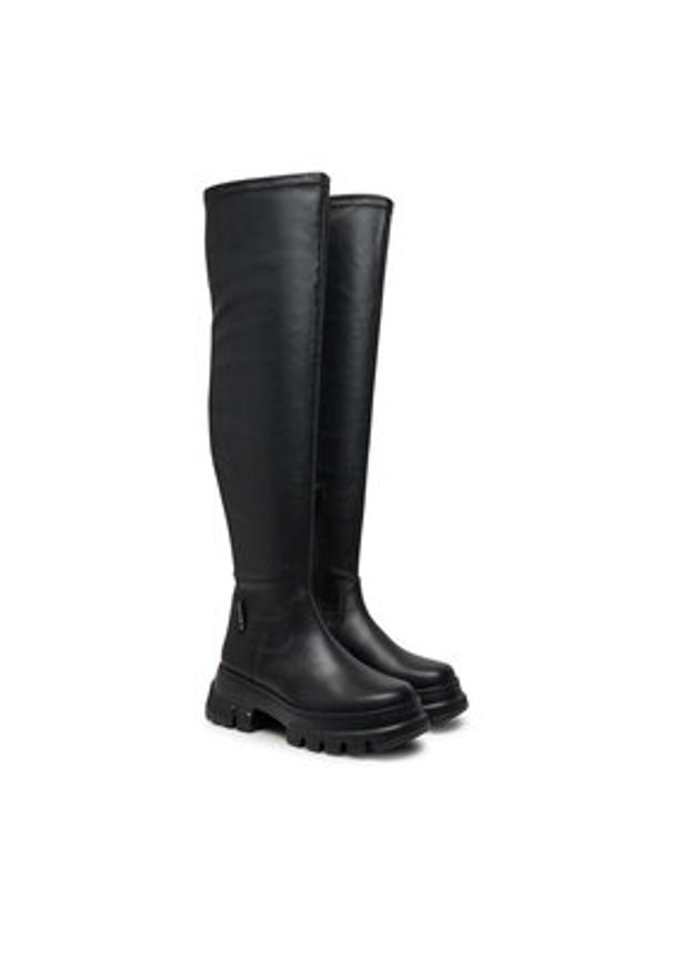Tommy Jeans Kozaki Tjw Lightweight Otk Boot EN0EN02634 Czarny. Kolor: czarny. Materiał: skóra