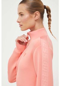 Guess bluza damska kolor pomarańczowy gładka. Okazja: na co dzień. Kolor: pomarańczowy. Materiał: materiał, wiskoza. Wzór: gładki. Styl: casual