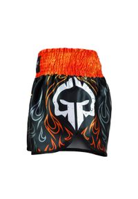 GROUND GAME - Spodenki Muay Thai Ground Game Flames. Kolor: czarny