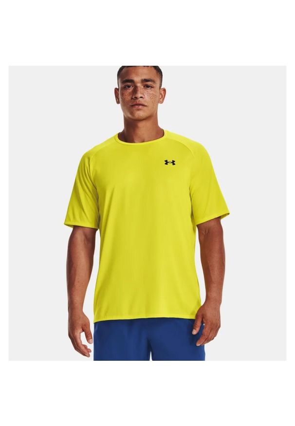 Koszulka fitness męska Under Armour Tech 2.0 SS. Kolor: żółty. Długość rękawa: krótki rękaw. Długość: krótkie. Sport: fitness