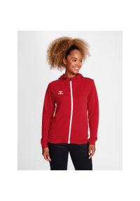 Damska bluza dresowa z kapturem Hummel Authentic Pl. Typ kołnierza: kaptur. Kolor: wielokolorowy, czerwony, różowy. Materiał: dresówka. Sport: fitness #1