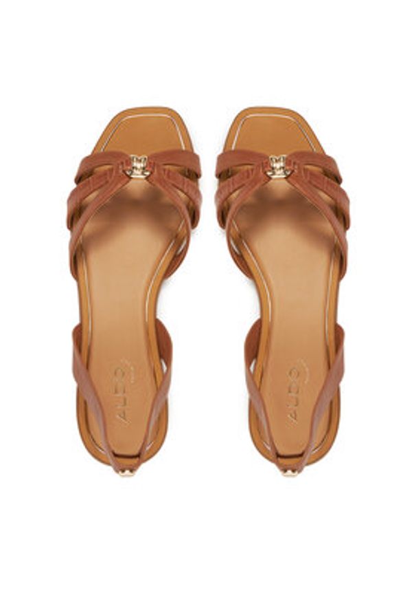 Aldo Sandały Marassita 13917626 Brązowy. Kolor: brązowy. Materiał: skóra