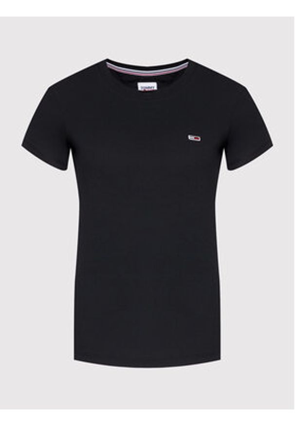 Tommy Jeans T-Shirt Tjw Jersey DW0DW09198 Czarny Regular Fit. Kolor: czarny. Materiał: jersey, bawełna