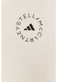 Adidas by Stella McCartney - adidas by Stella McCartney - Bluza bawełniana. Okazja: na co dzień. Typ kołnierza: kaptur. Kolor: biały. Materiał: bawełna. Wzór: gładki. Styl: casual #5