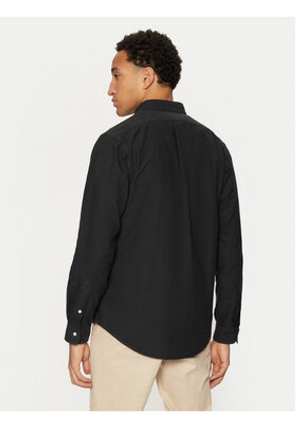 Polo Ralph Lauren Koszula 710767828001 Czarny Slim Fit. Typ kołnierza: polo. Kolor: czarny. Materiał: bawełna