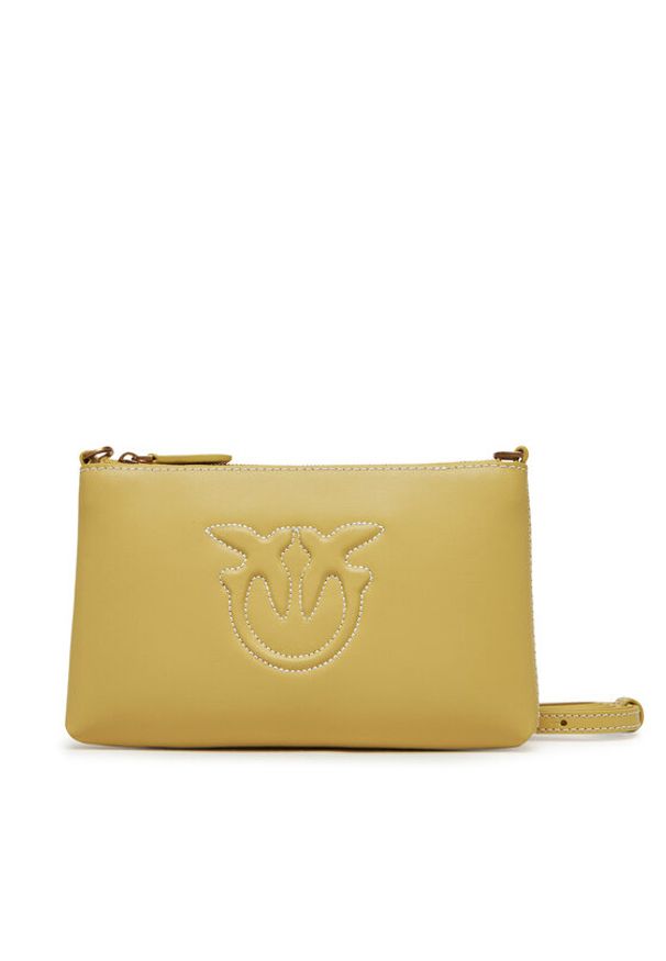 Pinko - PINKO Torebka Flat Horizontal Mini PE 25 PCPL 104277 A2AN Zielony. Kolor: zielony. Materiał: skórzane