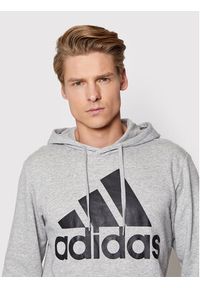 Adidas - adidas Bluza Essentials Big Logo GK9541 Szary Regular Fit. Kolor: szary. Materiał: bawełna #4