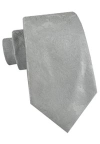 Męski Krawat - Popielaty, Faktura Materiału - Alties. Kolor: szary. Materiał: materiał. Styl: elegancki, wizytowy #1
