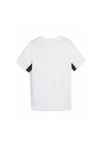 Puma - Młodzieżowa koszulka Active Sports z grafiką PUMA White. Kolor: biały. Materiał: guma. Wzór: nadruk