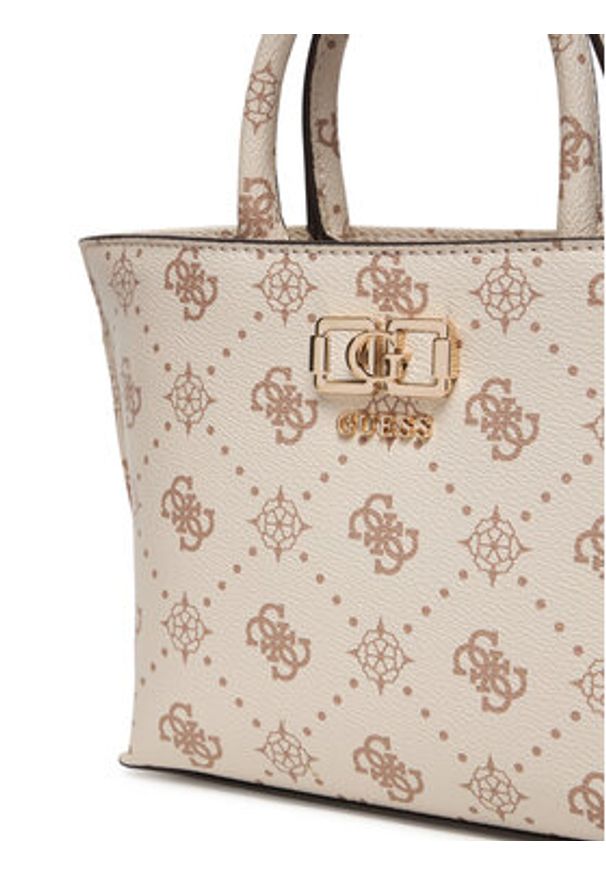 Guess Torebka Emelie Logo Mini HWGP99 28750 Écru. Kolor: kremowy. Materiał: skórzane
