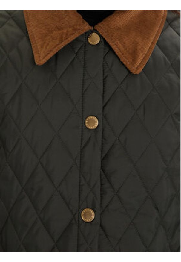 Barbour Kurtka przejściowa Liddesdale Quilted LQU1851OL71 Zielony Regular Fit. Kolor: zielony. Materiał: syntetyk
