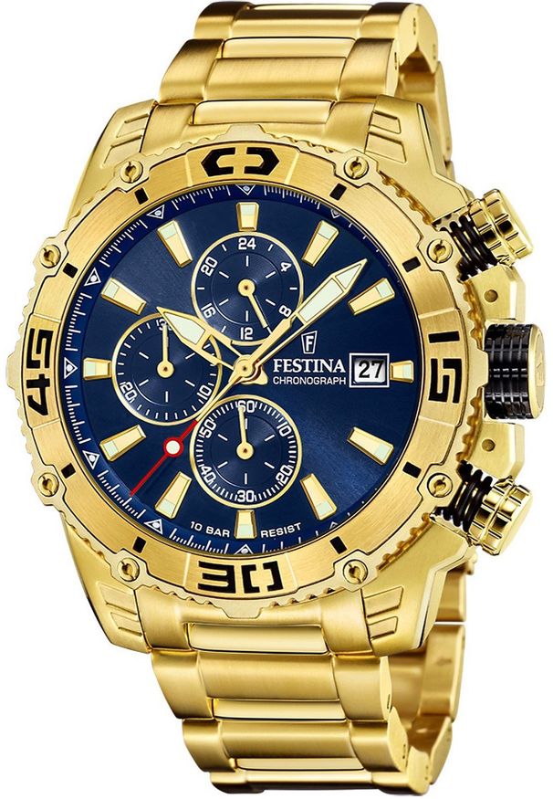 Zegarek męski Festina F20492-2 złoty. Kolor: złoty