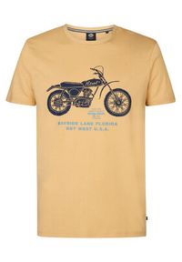 Petrol Industries T-Shirt M-1050-TSR707 Żółty Regular Fit. Kolor: żółty. Materiał: bawełna #8
