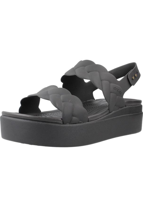 Crocs - Sandały CROCS BROOKLYN WOVEN UPPER LW Czarny. Kolor: czarny. Materiał: syntetyk