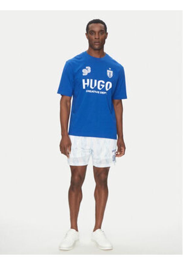 Hugo - HUGO Szorty kąpielowe Niteam 50536102 Biały Regular Fit. Kolor: biały. Materiał: syntetyk