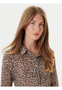 Guess Koszula W5YH0X WDW82 Beżowy Regular Fit. Kolor: beżowy. Materiał: syntetyk #5