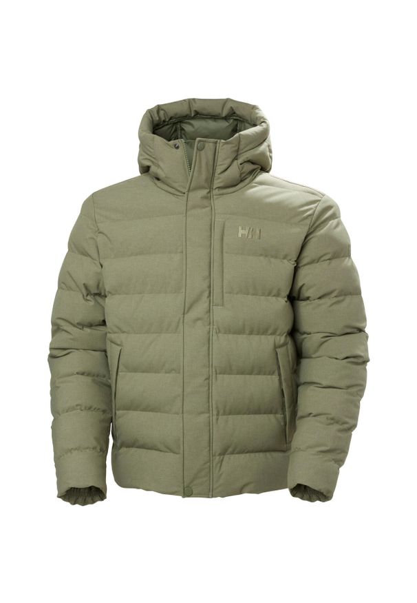 Kurtka z kapturem Helly Hansen Alby Puffy. Typ kołnierza: kaptur. Kolor: zielony. Materiał: puch. Sport: turystyka piesza
