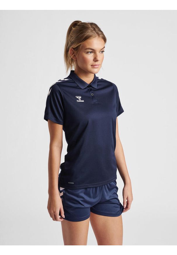 Koszulka sportowa damska Hummel Core XK Functional Polo. Typ kołnierza: polo. Kolor: niebieski. Materiał: materiał. Styl: sportowy