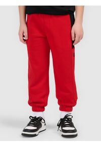 4f - 4F Spodnie dresowe joggery chłopięce - czerwone 134 (8-9 lat). Okazja: na co dzień, na spacer, na uczelnię. Kolor: czerwony. Materiał: dresówka. Długość: długie. Sezon: lato. Styl: casual #2