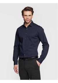 Calvin Klein Koszula K10K108229 Granatowy Slim Fit. Kolor: niebieski. Materiał: bawełna #1