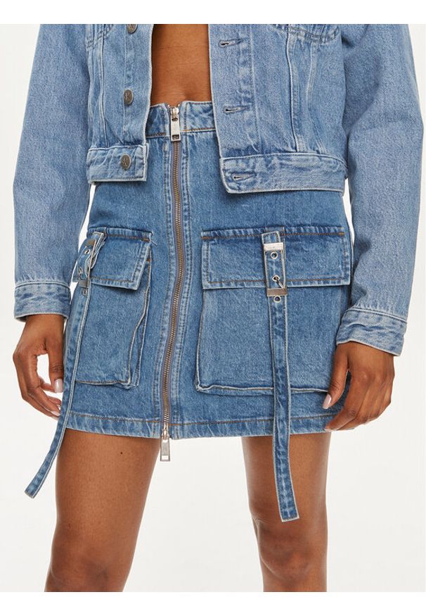GESTUZ - Gestuz Spódnica jeansowa Zoy 10908709 Niebieski Slim Fit. Kolor: niebieski. Materiał: bawełna